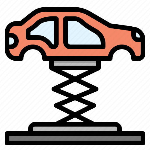 Car, lifter, lift, vehicle, mechanic, service, reparation icon - Download on Iconfinder