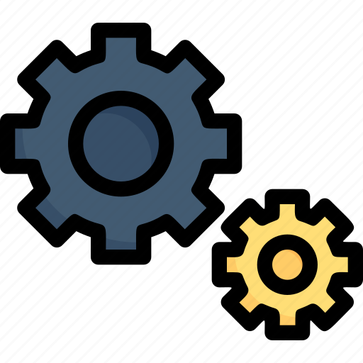 Cog, engine, factory, industries, manufacturing, mass production, mechanism gears icon - Download on Iconfinder