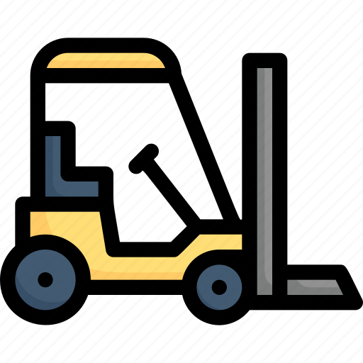 Factory, forklift, industries, manufacturing, mass production, transport, vehicle icon - Download on Iconfinder