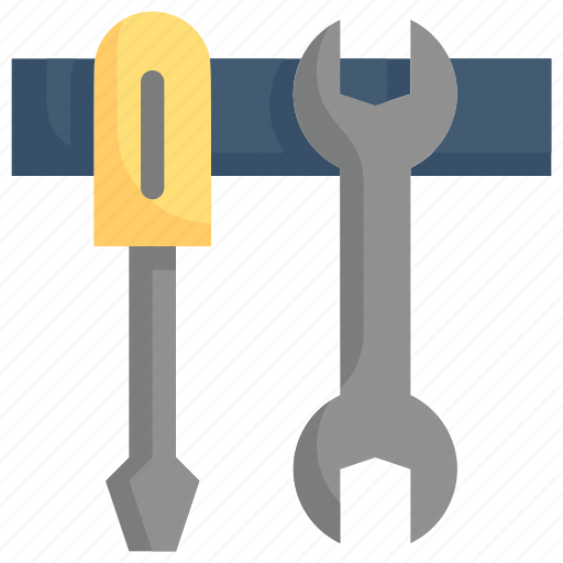 Factory, industries, manufacturing, mass production, screwdriver, tools, wrench icon - Download on Iconfinder