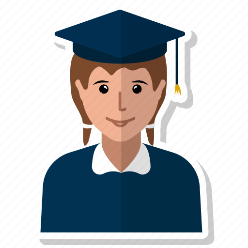 Academic degree, academician, graduation cap, lecturer, professor, teacher, woman icon - Download on Iconfinder