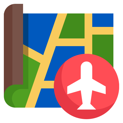 Airport, map, location, placeholder, street icon - Free download