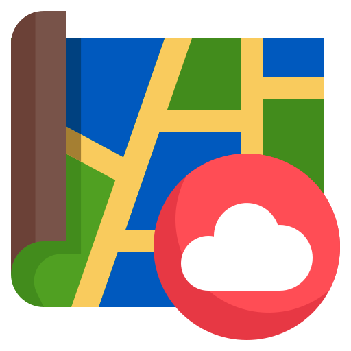 Cloud, map, location, placeholder, street icon - Free download