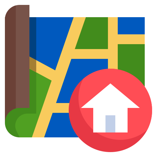 Home, map, location, placeholder, street icon - Free download