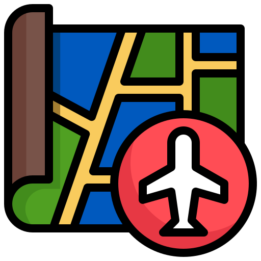 Airport, map, location, placeholder, street icon - Free download