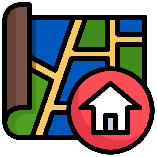 Home, map, location, placeholder, street icon - Free download