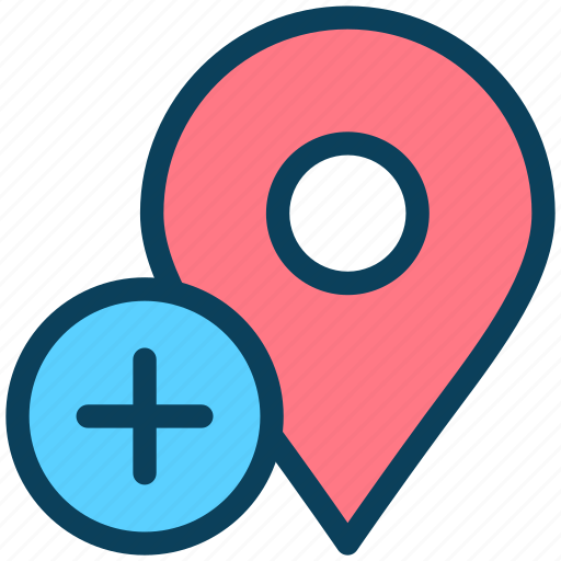 Location, map, pin, marker, plus, add icon - Download on Iconfinder