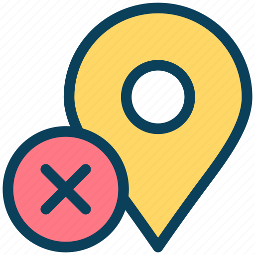 Location, map, pin, marker, delete, cancel icon - Download on Iconfinder