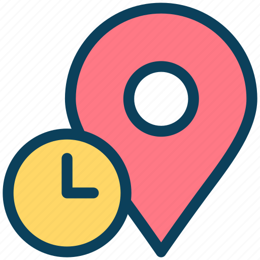 Location, map, pin, time, estimated, gps icon - Download on Iconfinder