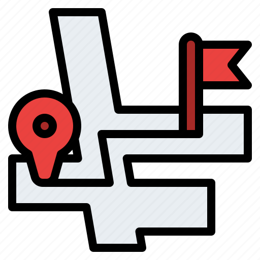 Distance, flag, mapping, pin icon - Download on Iconfinder