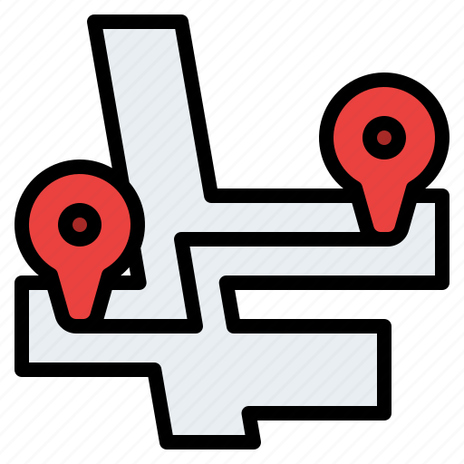 Distance, location, map, places icon - Download on Iconfinder