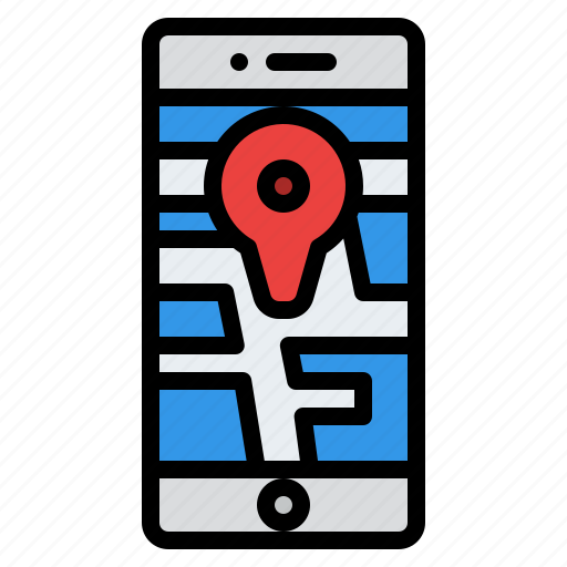 Map, mobile, pin, position icon - Download on Iconfinder