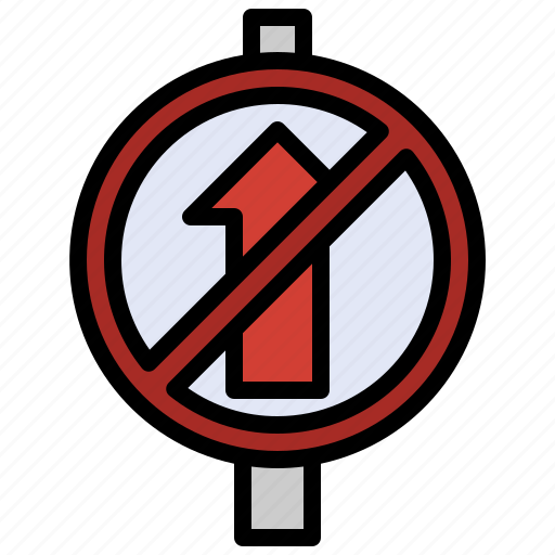 Forbidden, sign, traffic, signpost, way, post icon - Download on Iconfinder