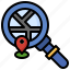 search, location, loupe, placeholder, destination, magnifying, glass 