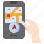 smartphone, mobile, map, placeholder, navigation, maps, navigator 