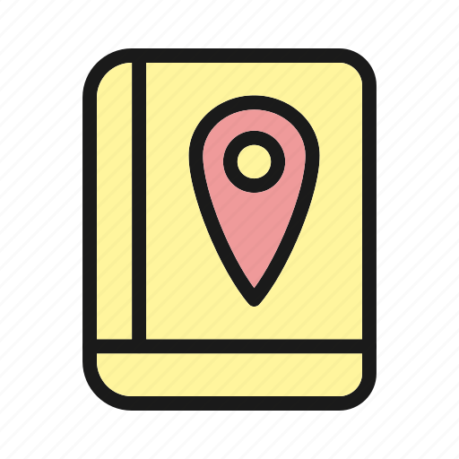 Map, book, location, pin icon - Download on Iconfinder