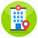 hospital location, hospital direction, gps, navigation, geolocation