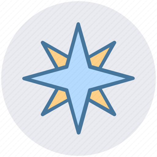 Arrow, compass, direction, map, navigation, north star, star icon - Download on Iconfinder