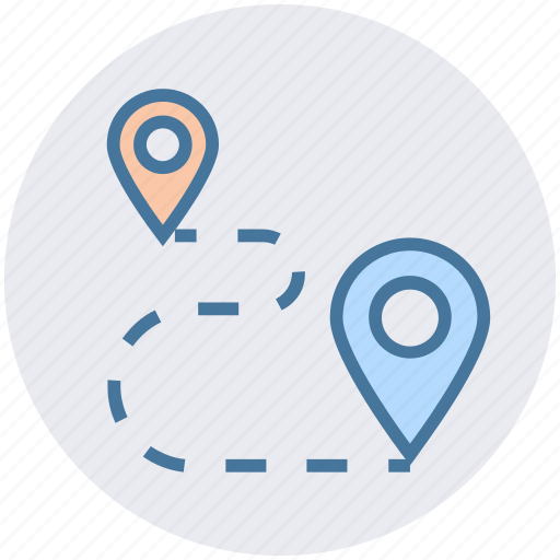 Gps, map, marker, navigation, pin, point, route location icon - Download on Iconfinder