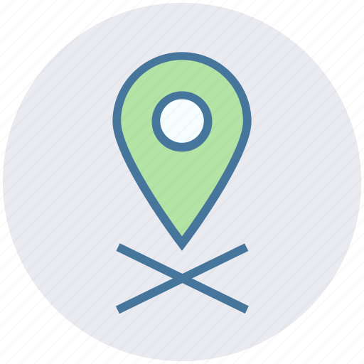Circle, direction, drop, map, marker, navigation, pin icon - Download on Iconfinder
