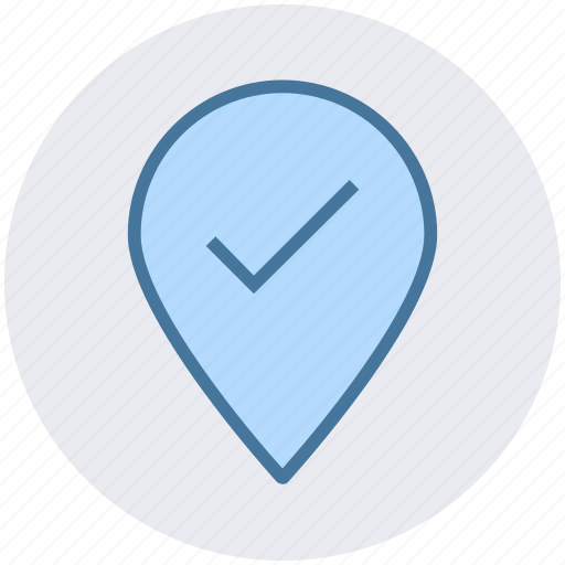 Check, direction, location, map, marker, pin, world location icon - Download on Iconfinder