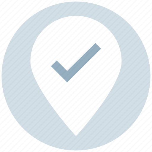 Check, direction, gps, location, marker, right, tick icon - Download on Iconfinder