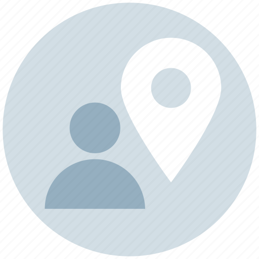 Direction, location, location pin, map pin, person location, user, user placeholder icon - Download on Iconfinder