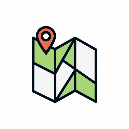 Map, navigation, pin, road, route, sign, travel icon - Download on Iconfinder