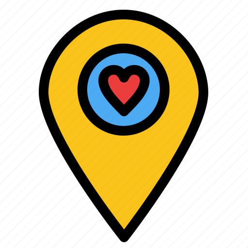 Heart, location, map, pointer icon - Download on Iconfinder