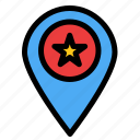 location, map, marker, pin, star