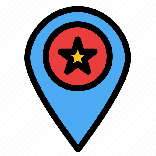 Location, map, marker, pin, star icon - Download on Iconfinder