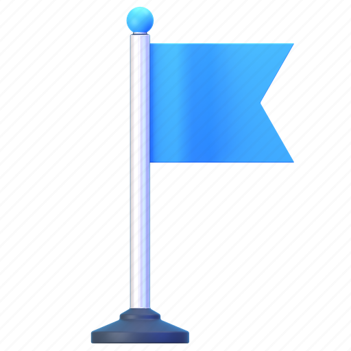 Flag, checkmark, checkpost, starting point, end point 3D illustration - Download on Iconfinder