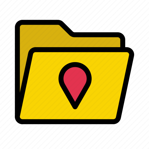 Directory, folder, location, map, pin icon - Download on Iconfinder