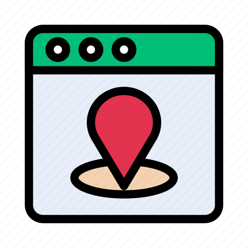 Browser, location, marker, online, pin icon - Download on Iconfinder