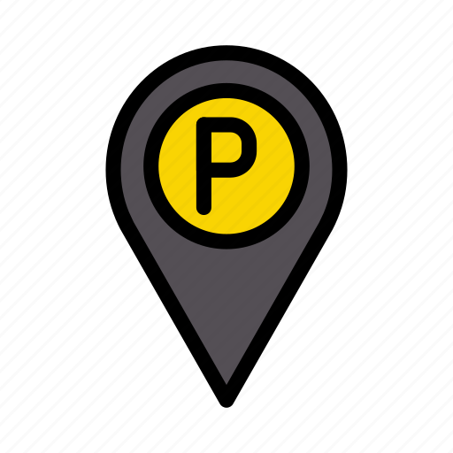 Location, map, parked, pin, pointer icon - Download on Iconfinder