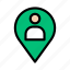 location, map, pin, pointer, user 