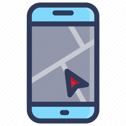 Direction, gps, location, map, navigation, mobile, digital map icon - Download on Iconfinder
