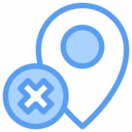Delete, location, remove, navigation, map, pin icon - Download on Iconfinder