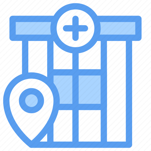 Hospital, location, medical, health, map icon - Download on Iconfinder