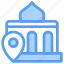 mosque, location, map, pin, muslim, islam, place 