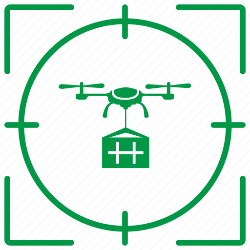 Delivery, drone, flight, fly, robot, service, target icon - Download on Iconfinder