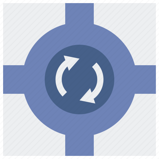Intersection, road, roundabout, sign icon - Download on Iconfinder