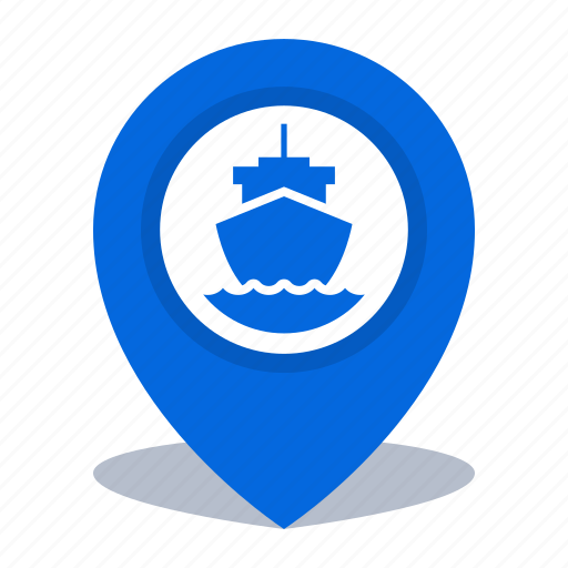 Gps, map pin, pin, port location icon - Download on Iconfinder