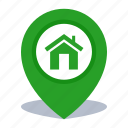 gps, home rental, location, map pin, pin