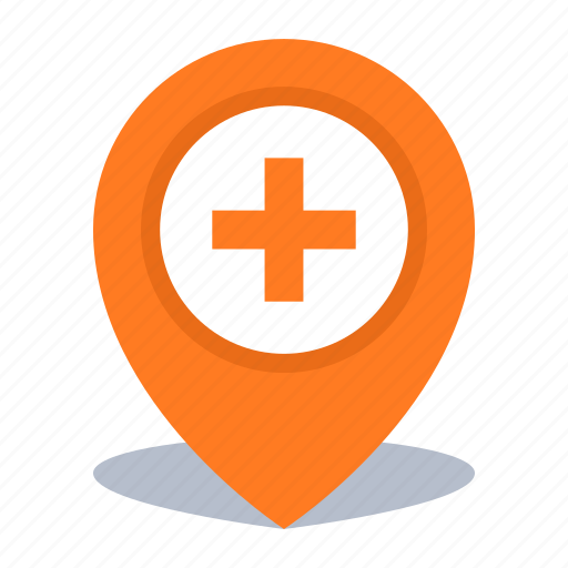 Add, gps, hospital, location, map pin icon - Download on Iconfinder