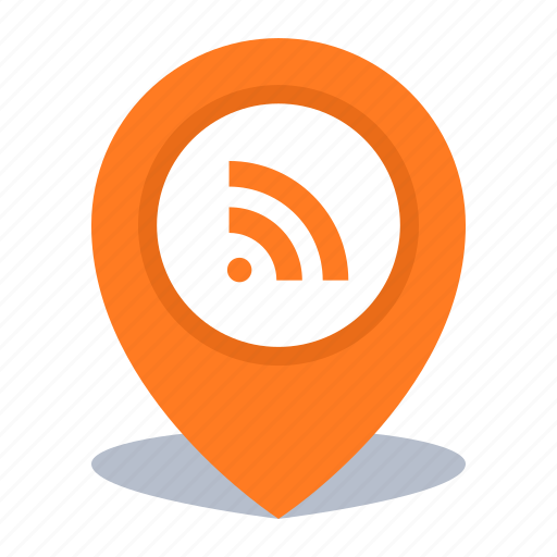 Gps, location, map pin, pin, rss icon - Download on Iconfinder