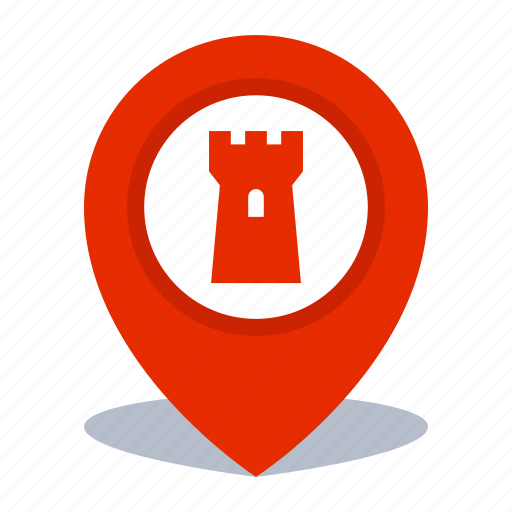 Gps, landmark location, map pin, pin icon - Download on Iconfinder