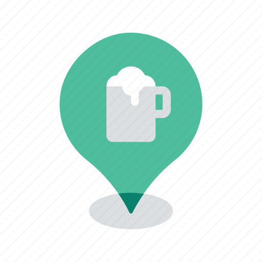 Bar, beer, location, map, navigation, pin, pointer icon - Download on Iconfinder