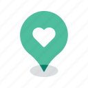 favourite, heart, location, map, navigation, pin, pointer