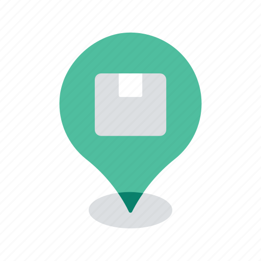 Delivery, location, map, navigation, package, parcel, pin icon - Download on Iconfinder